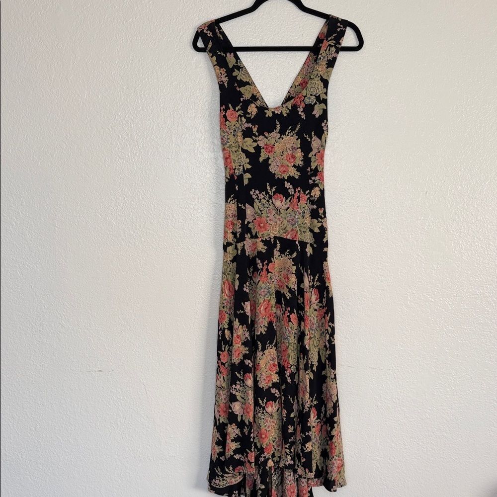 Vintage y2k Nanette Lepore Floral boho cottagecore fairycore tea Maxi Dress - Picture 1 of 14